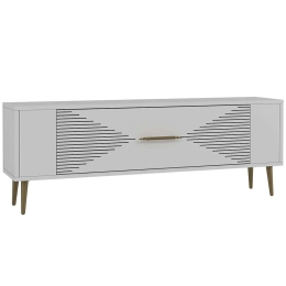 Έπιπλο Τηλεόρασης Retrol 475OLV2955 120x26,4x48,2cm White-Gold