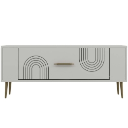 Έπιπλο Τηλεόρασης Retrol 475OLV2959 120x26,4x48,2cm White-Gold