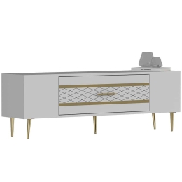 Έπιπλο Τηλεόρασης Dekolp 475OLV2996 150x35x48,2cm White-Gold