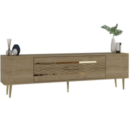 Έπιπλο Τηλεόρασης Dekolp 475OLV2998 150x35x48,2cm Oak-Gold