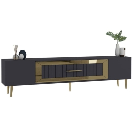 Έπιπλο Τηλεόρασης Dekolp 475OLV3005 150x29,6x48,2cm Anthracite-Gold