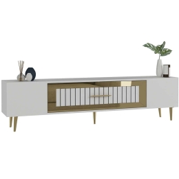 Έπιπλο Τηλεόρασης Dekolp 475OLV3006 150x29,6x48,2cm White-Gold