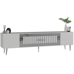 Έπιπλο Τηλεόρασης Dekolp 475OLV3011 150x29,6x48,2cm White-Silver