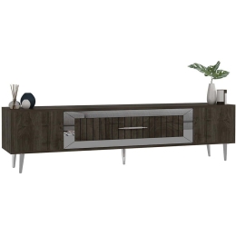 Έπιπλο Τηλεόρασης Dekolp 475OLV3013 150x29,6x48,2cm Walnut-Silver