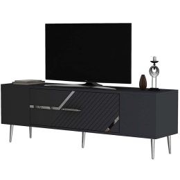 Έπιπλο Τηλεόρασης Dekolp 475OLV3056 150x29,6x48,2cm Anthracite-Silver