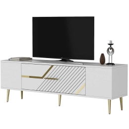 Έπιπλο Τηλεόρασης Dekolp 475OLV3057 150x29,6x48,2cm White-Gold