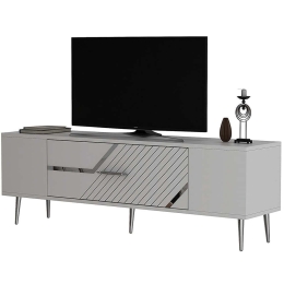 Έπιπλο Τηλεόρασης Dekolp 475OLV3058 150x29,6x48,2cm White-Silver