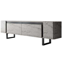 Έπιπλο Τηλεόρασης Yildiz 618BLY1277 180x30x50cm Travertine Grey-Black