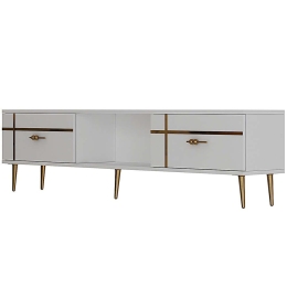 Έπιπλο Τηλεόρασης Line 475OLV3061 150x29,6x40,6cm White-Gold