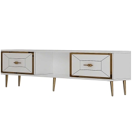 Έπιπλο Τηλεόρασης Arno 475OLV3065 150x29,6x40,6cm White-Gold