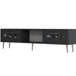 Έπιπλο Τηλεόρασης Dome 475OLV3072 150x29,6x40,6cm Anthracite-Silver