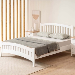 Κρεβάτι Lrya Modern Country (Για Στρώμα 160x200cm) 524ADS1510 160x200x98cm White Διπλό