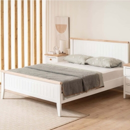 Κρεβάτι Uren Modern Country (Για Στρώμα 160x200cm) 524ADS1516 160x200x98cm White Διπλό