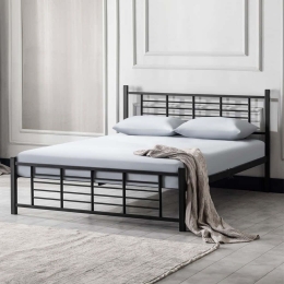 Κρεβάτι K01 (Για Στρώμα 120x200cm) 319HBV1146 120x200x95cm Black Ημίδιπλο