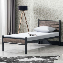 Κρεβάτι K300 319HBV1203 (Για Στρώμα 90x200cm) 319HBV1203 90x200x95cm Black Μονό