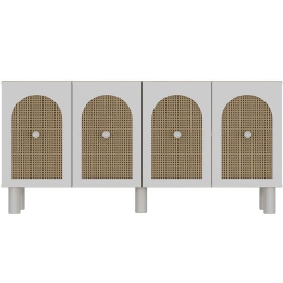 Μπουφές Notre Bohem 475OLV3130 150x35x75cm Oak-White Μοριοσανίδα, Μελαμίνη