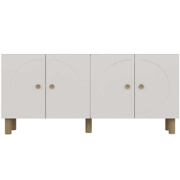 Μπουφές Inci Bohem 475OLV3131 150x35x75cm Oak-White Μοριοσανίδα, Μελαμίνη