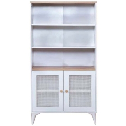 Βιβλιοθήκη Calvin 277WLN1116 90x41x158cm White-Oak