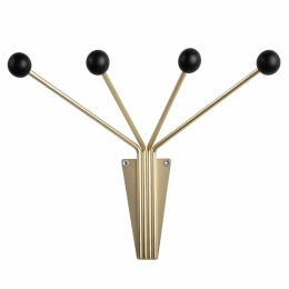 Κρεμάστρα Neptune PT4007BK 21x11,5cm Gold-Black Present Time Μέταλλο