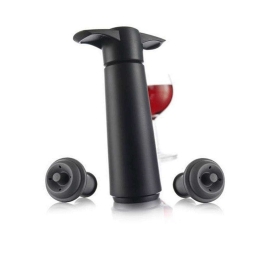 Αντλία Αφαίρεσης Αέρα Και Πώματα Vacuum Saver (Σετ 3Τμχ) 981460 Black Vacu Vin Συνθετικό Υλικό