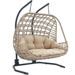 Κρεμαστή Πολυθρόνα - Φωλιά Naira 894-123-019 177x140x200cm Cappuccino