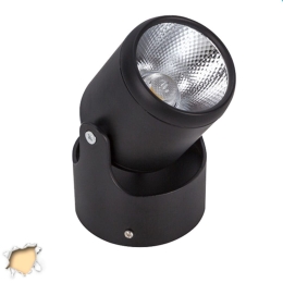 Σποτ Οροφής Led Με Σπαστή Βάση Black Body 10W 230V 1400lm 24 Μοιρών Θερμό White 3000K 93009 GloboStar Στρόγγυλο Αλουμίνιο