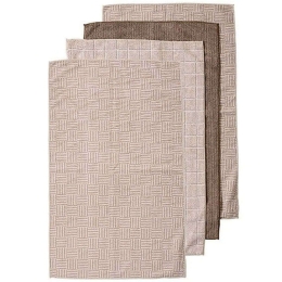 Πετσέτες Κουζίνας Benson (Σετ 4Τμχ) 33408 43x68cm Taupe Ladelle Microfiber