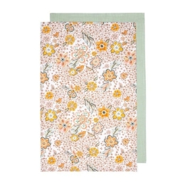 Πετσέτες Κουζίνας Farrah (Σετ 2Τμχ) 33637 45x70cm Yellow-Green Ladelle 100% Βαμβάκι
