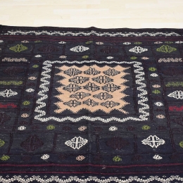 Χειροποίητο Χαλί Persian Kilim Wool Blue-Beige 130Χ132 130X132cm