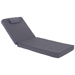 Μαξιλάρι Ξαπλώστρας Sifnos HM11237.30T 600gr/M2 2x1 194x70x11cm Grey