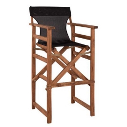 Σκαμπό Σκηνοθέτη Λήμνος HM10374.05 Μαύρο 58x58x118cm