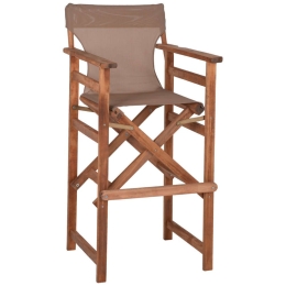 Σκαμπό Σκηνοθέτη Λήμνος HM10374.04 58x58x118cm Walnut-Moca