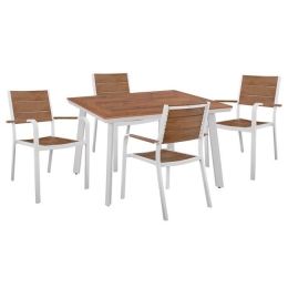 Τραπεζαρίας Σετ 5Τμχ White HM10459 4 Θέσεων