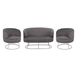 Σαλόνι Σετ 3τμχ Arien Grey HM11051.01