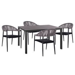 Τραπεζαρίας Σετ 5 Τμχ Anthracite HM10519 4 Θέσεων