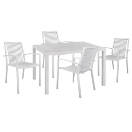 Τραπεζαρίας Σετ 5 Τμχ White HM10521 4 Θέσεων