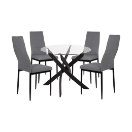 Τραπεζαρίας Σετ 5Τμχ  Grey HM11071 4 Θέσεων
