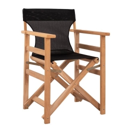 Καρέκλα Σκηνοθέτη Λήμνος Εμποτισμός Black HM10543.05
