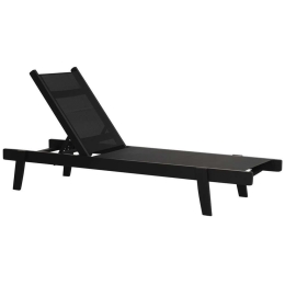 Ξαπλώστρα Επαγγελματική Creta HM11340.02 200x66x31 Οξιά Black-Grey