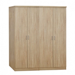 Ντουλάπα Τετράφυλλη HM11350.02 160x42x181cm Sonoma Τετράφυλλη