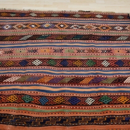 Χειροποίητο Χαλί Κιλίμι Mansoor Orange-Multi 155Χ175 155X175cm