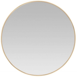 Καθρέπτης Τοίχου Gold Metal AH-AX73077 Φ70x3cm Gold Andrea House Μέταλλο,Γυαλί