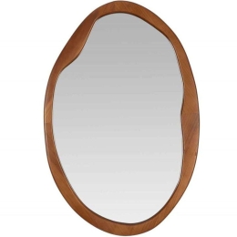 Καθρέπτης Τοίχου AH-AX73080 60x2,5x90cm Brown Andrea House Mdf,Γυαλί
