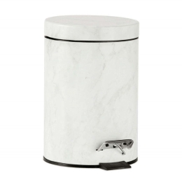 Κάδος Απορριμμάτων Marbleized 3Lt AH-BA72131 23x17,5x25cm White Andrea House Μέταλλο