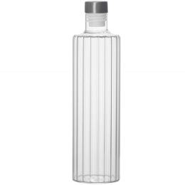 Μπουκάλι Stripes AH-MS73204 Φ8x30cm 1lt Clear Andrea House Glass