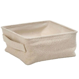 Καλάθι Αποθήκευσης AMN120 21x21x9cm Beige Espiel Βαμβάκι,Jute