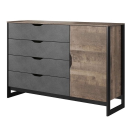 Μπουφές Arden 137,8x99,2x39,6cm Natural-Anthracite Ξύλο