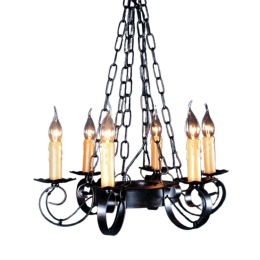 Φωτιστικό Οροφής CX10496PO 6xE14 40W Φ51x77cm Brown-Black Aca