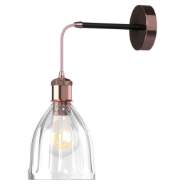 Φωτιστικό Τοίχου - Απλίκα DD-GL-0539-1W 1xΕ27 40W Φ14cm 20cm Copper Aidonitsa