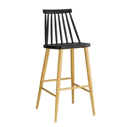 Σκαμπό Μπάρ Lavida Black ΕΜ153,2 43X49X107 cm Μέταλλο,Πολυπροπυλένιο